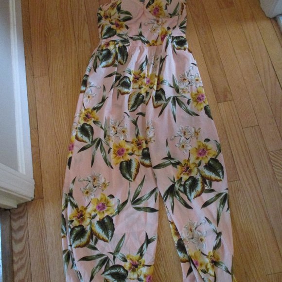 new with tags chance & destiny  jumpsuits with built in bra floral - Picture 1 of 4